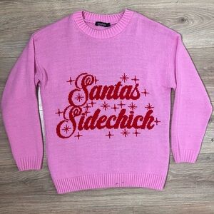 Boohoo Christmas Sweater with Red Design. Minor flaw. Size M